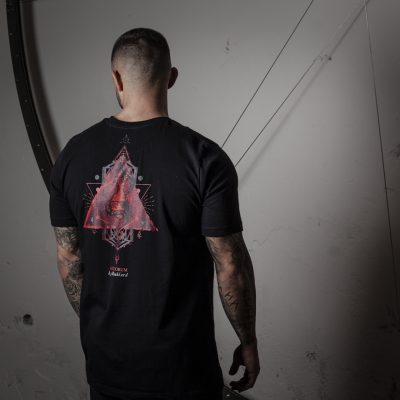 Avedorum luxury alchemy black t-shirt red print snake aclhemist mysticism symbols