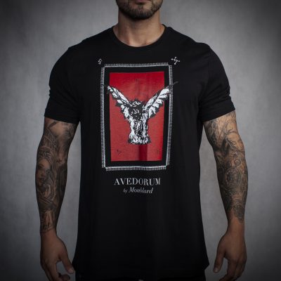 t-shirt luxury medieval gothic black red icona gargoyle alchemy symbols