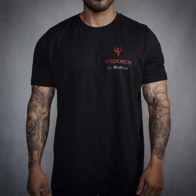 Avedorum luxury alchemy black t-shirt red print snake aclhemist mysticism symbols