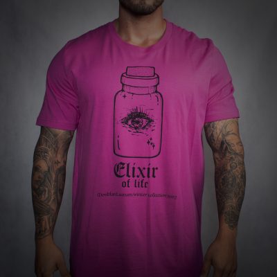 Luxury pink t-shirt men alchemy mystic magic eye elixir