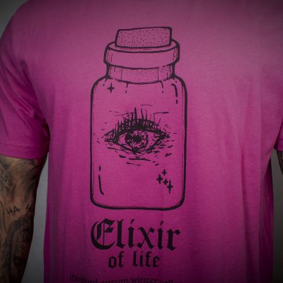 Luxury pink t-shirt men alchemy mystic magic eye elixir