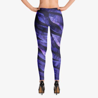 abstract design purple print leggins