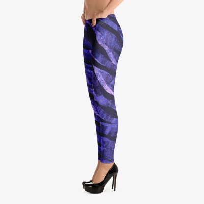 abstract purple priint luxury leggins