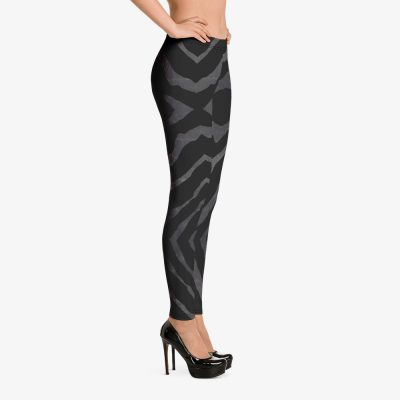 animal print black grey women leggins