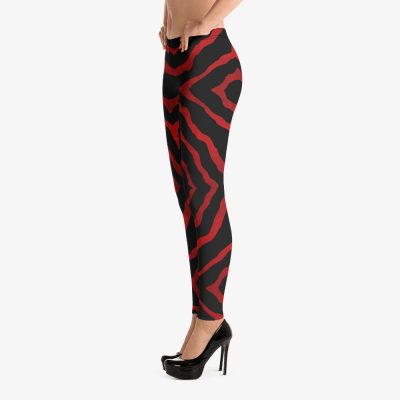 animal red black print leggins