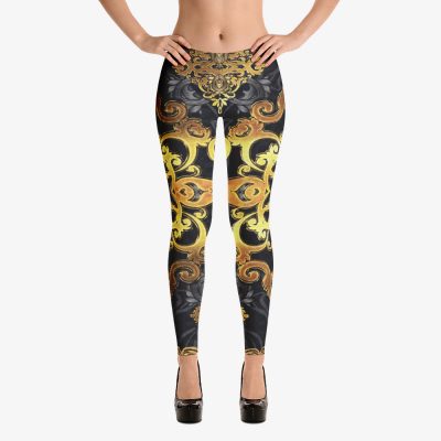 baroque gold-tone luxury women leggins