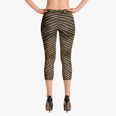 gold black animal print leggins