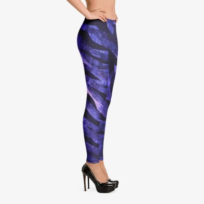 purple abstract print leggins