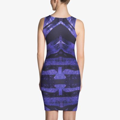 purple abstract print mini dress