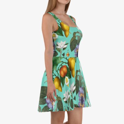 turquoise unique print summer dress