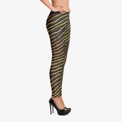 unique design gold black women leggins