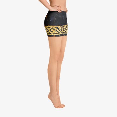 antique pattern gold-tone cycle shorts