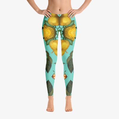 baroque garden colorful printed leggins