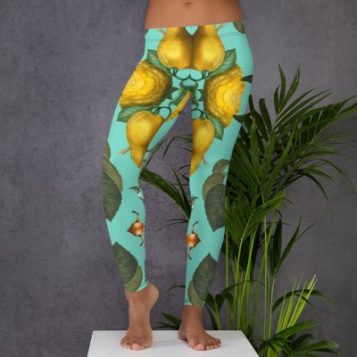 baroque garden pattern printed leggins