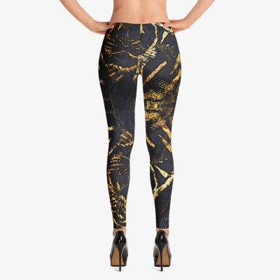 golden tiger sexy leggins back