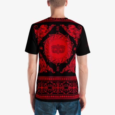 royal baroque printed red black t-shirt back