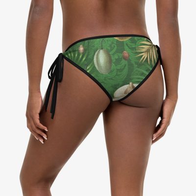 tropical print bikini bottom back