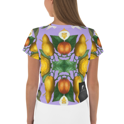 baroque garden purple t-shirt