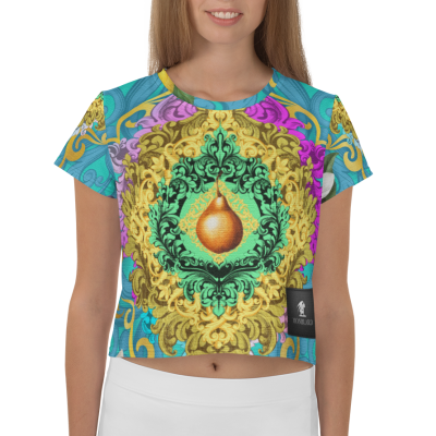 luxury women t-shirt barocco design