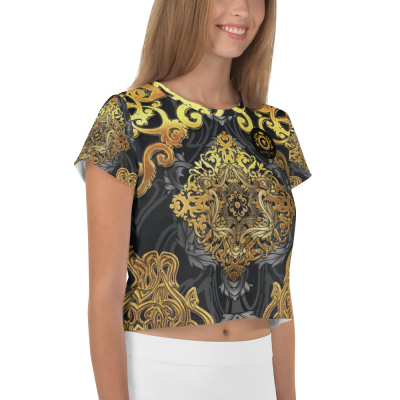 crop top luxury design with barocco print