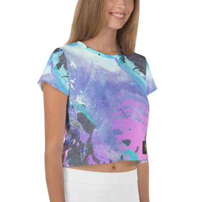 violet abstract luxury printed t-shirt