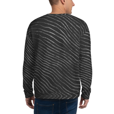 dark animal pattern mens sweater back