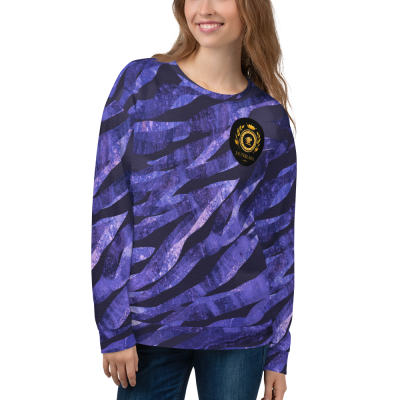 purple animal sweatshirt all-over print