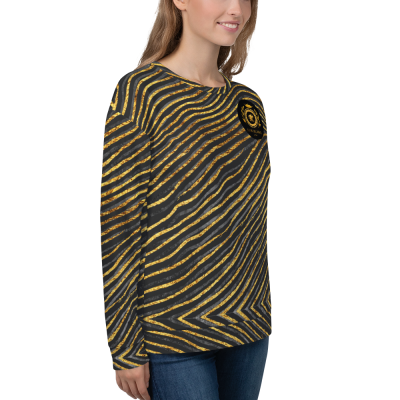 fashion animal print sweatshirt gold black