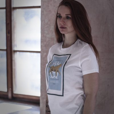 Luxury leopard white women t-shirt animal