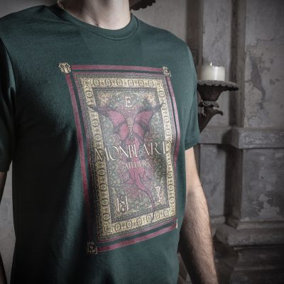 fashion designer royal men t-shirt medieval print gothic tapestry ancient mysterious medieval