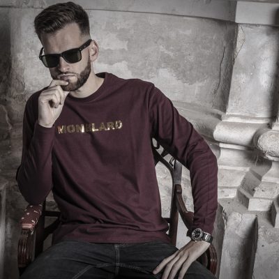 elegant hoodie sweater sweatshirt men wine burgundy golden