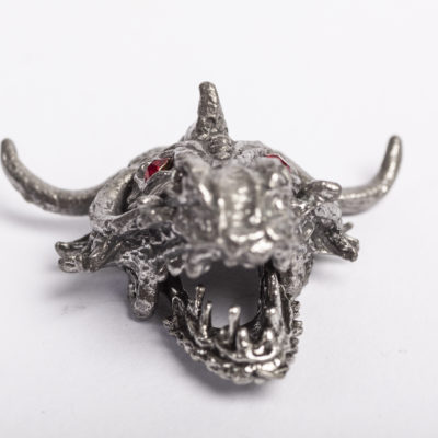 Dragon head - monster fashion designer pendant, hand made by blacksmith