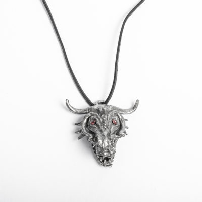 Dragon head - monster fashion designer pendant, hand made by blacksmith