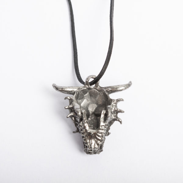 Dragon head - monster fashion designer pendant, hand made by blacksmith